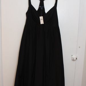 GAP black flowy crossback strap dress